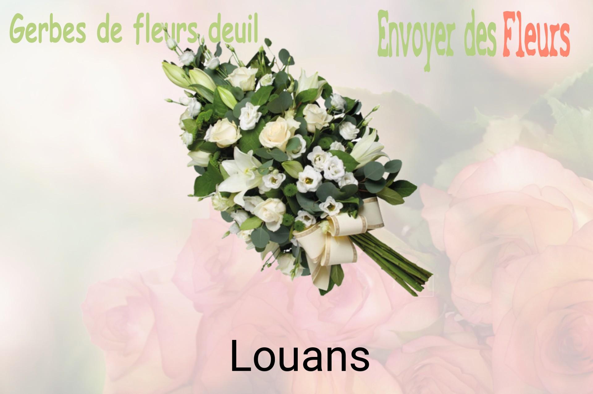 Gerbe de fleurs de deuil livrée à Louans